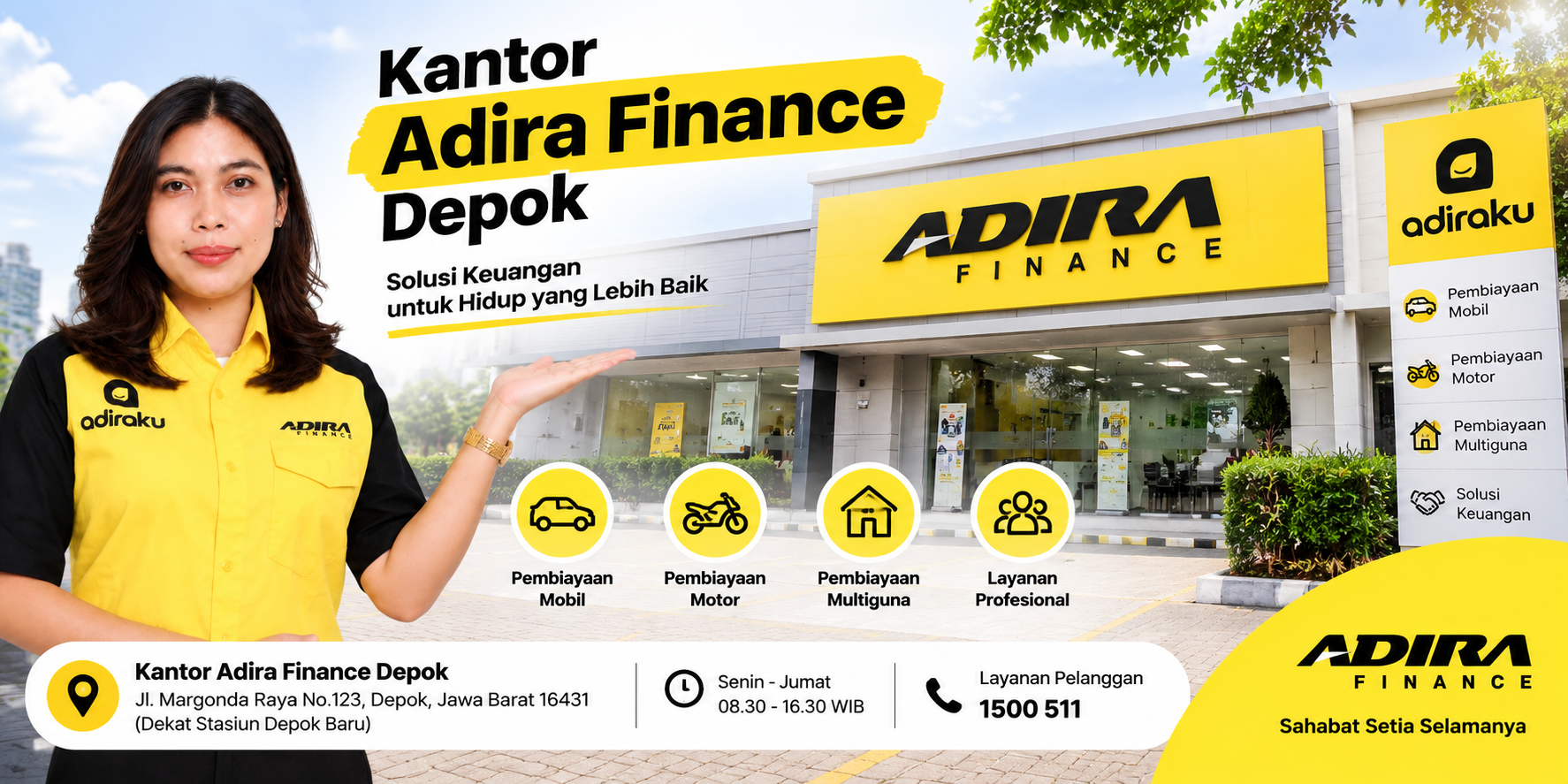 Gadai BPKB Motor dan Mobil di Depok, Cek Layanan Adira Finance