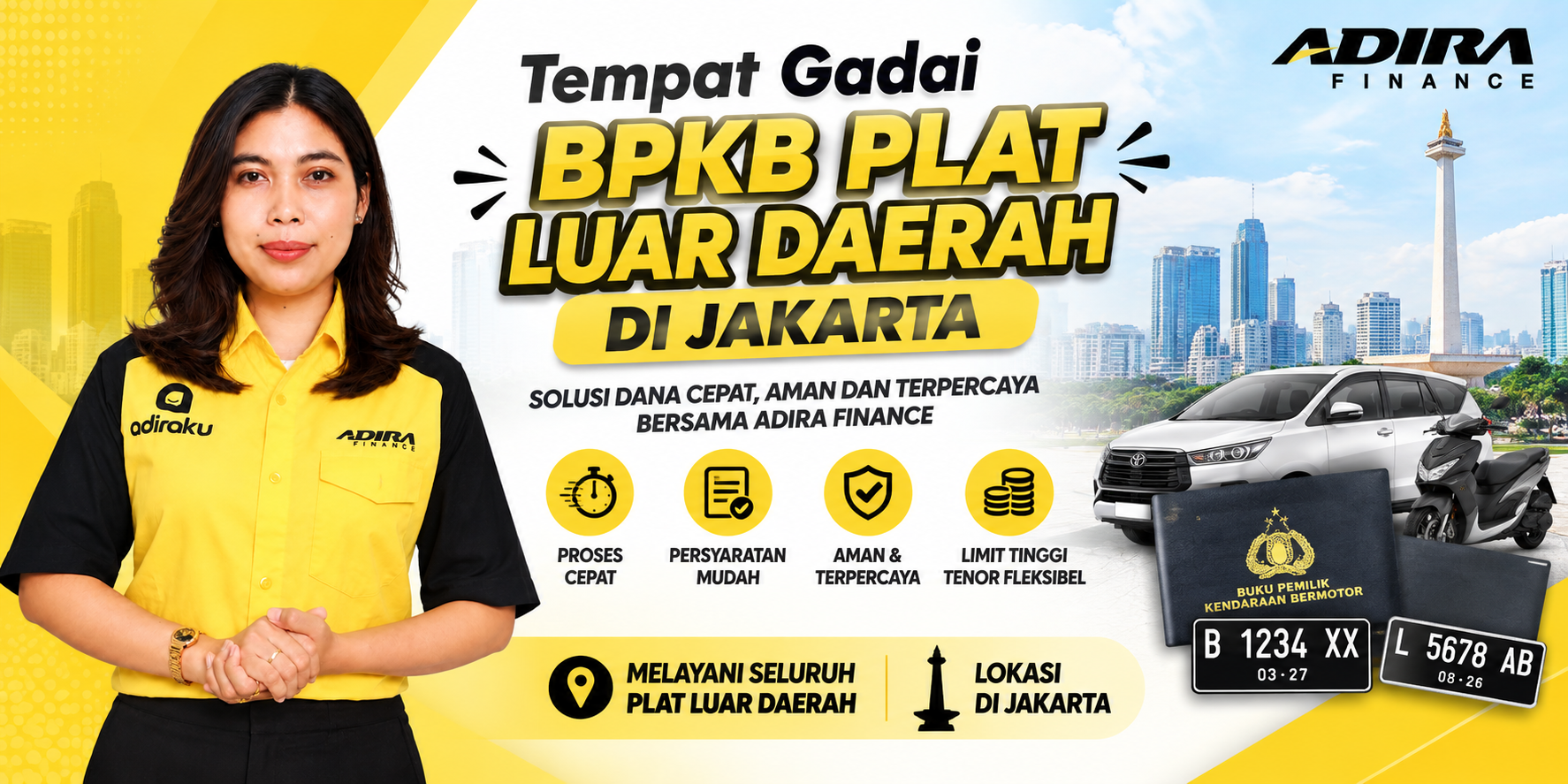 Gadai BPKB Plat Luar Daerah di Jakarta | Pengajuan Dana