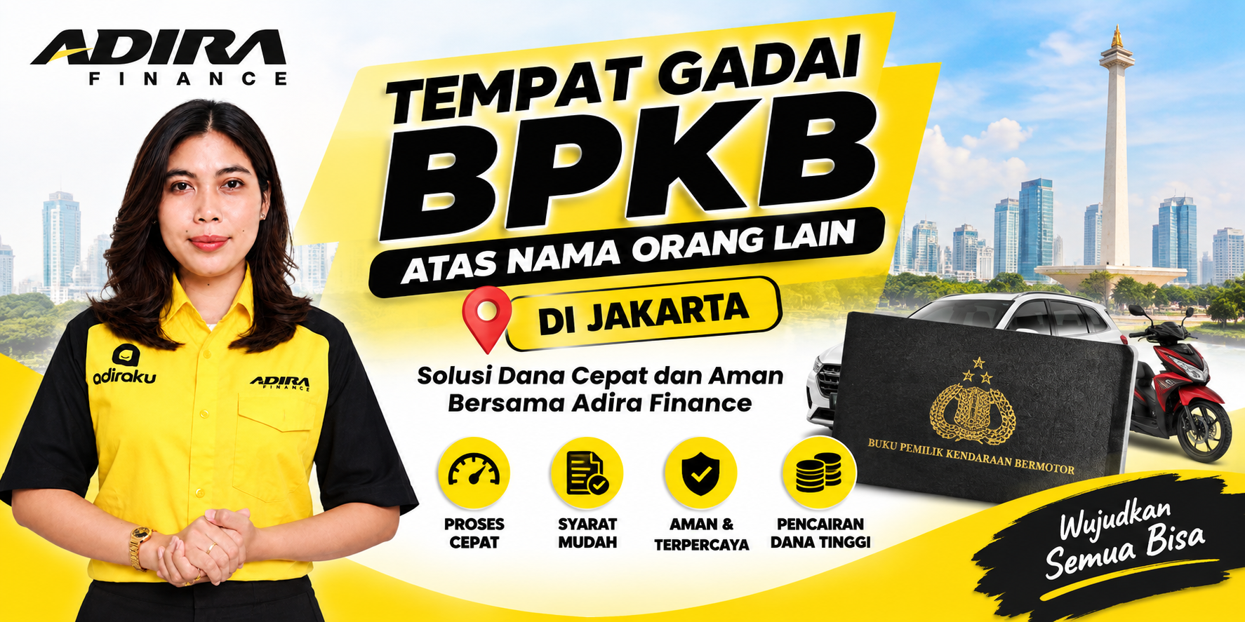 Gadai BPKB Atas Nama Orang Lain di Jakarta | Adira Finance