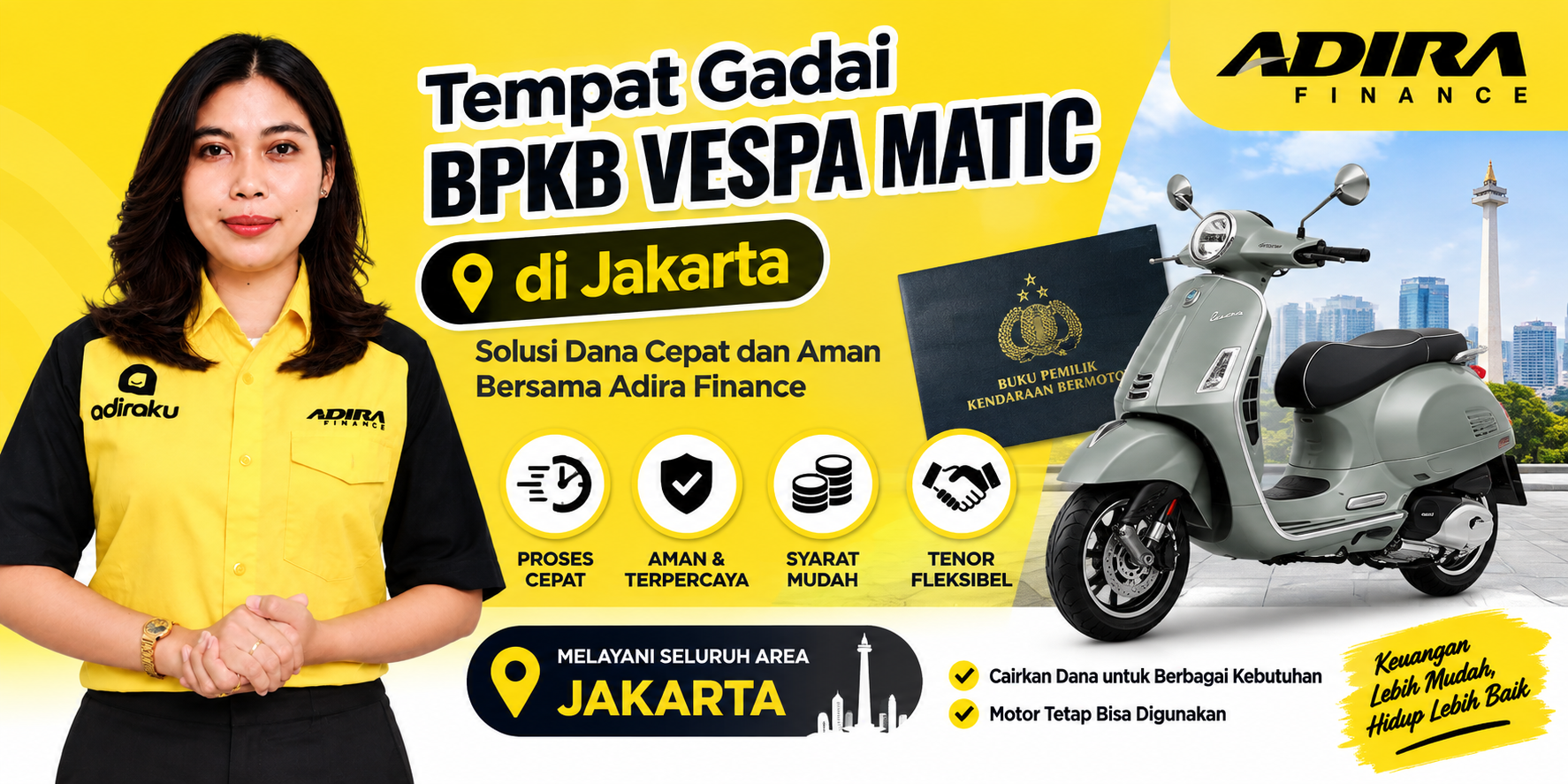 Gadai BPKB Vespa Matic di Jakarta Minimal Tahun 2017