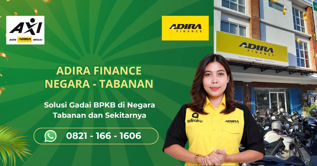 Adira Finance Cabang Negara Tabanan: Gadai BPKB Motor & Mobil